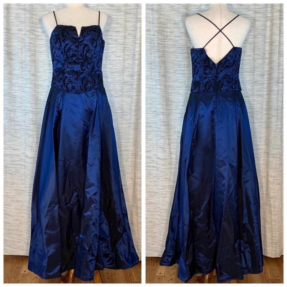 A. Algo Blue Formal Evening Gown - Picture 3 of 16